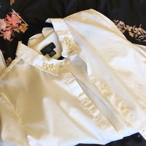 White Button Up with Pearl details